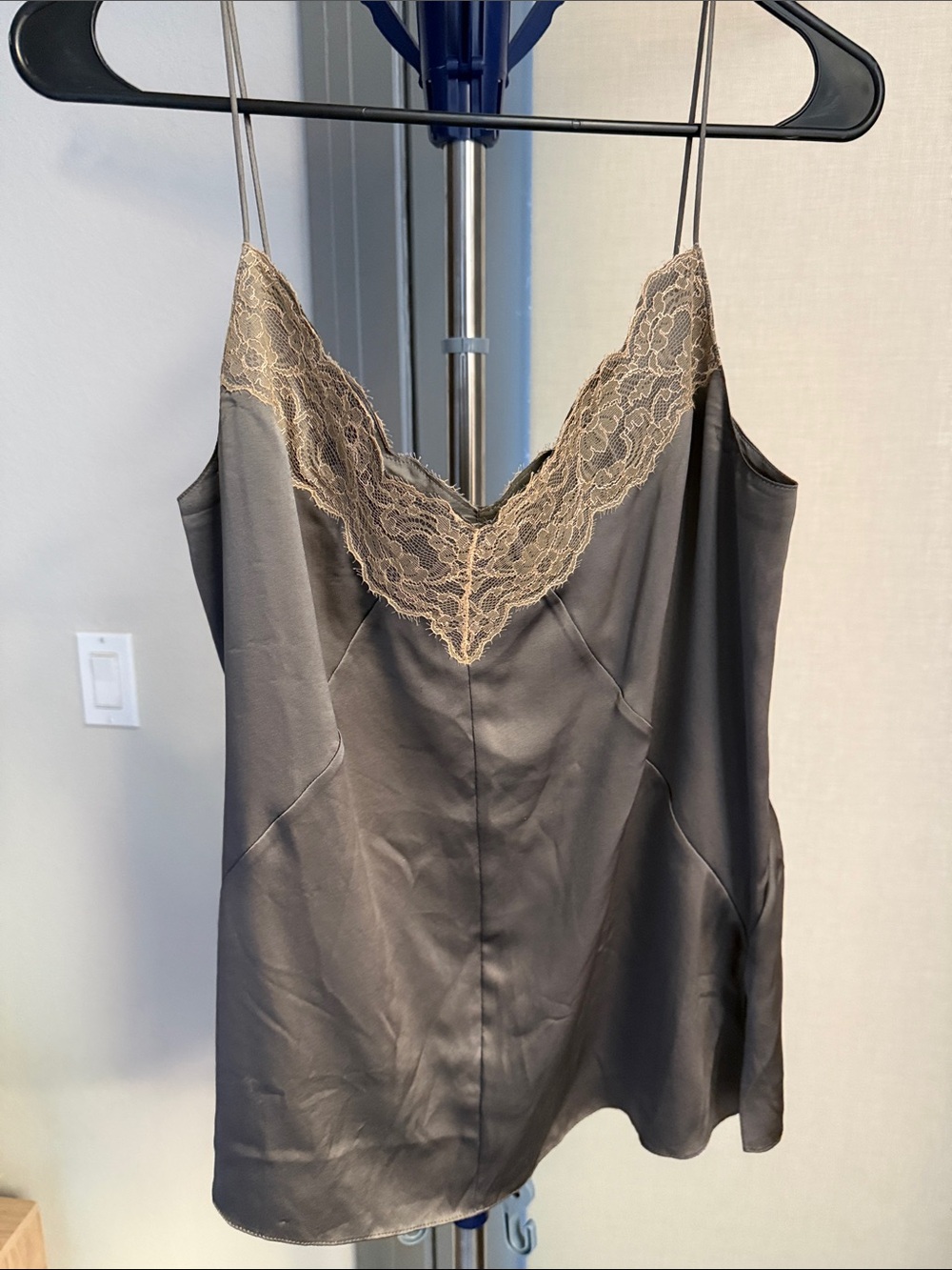 Rag & Bone Isabella Silk Lace Blouse | Gray
